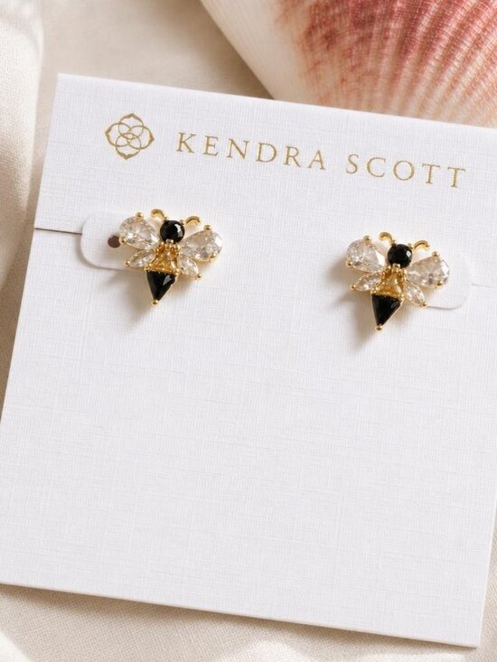 Kendra Scott Jewelry - Kendra Scott Bee Gold Crystal Stud Earrings